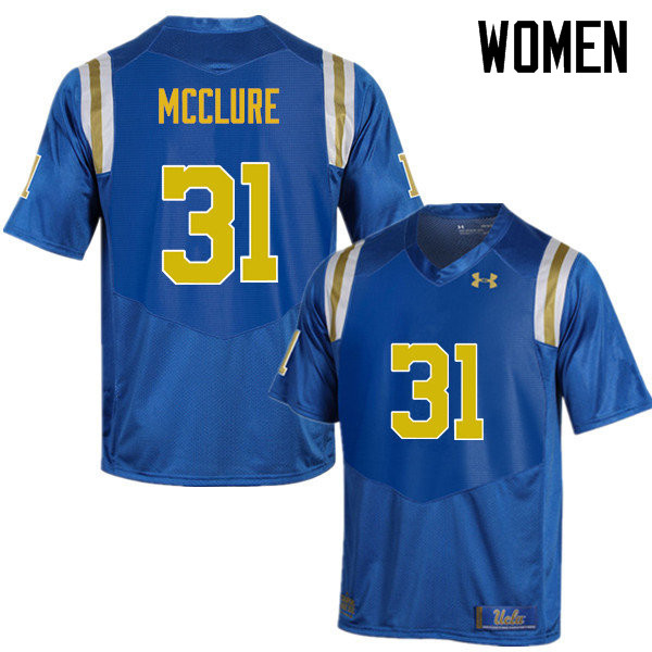 Women #31 Will McClure UCLA Bruins Under Armour College Football Jerseys Sale-Blue